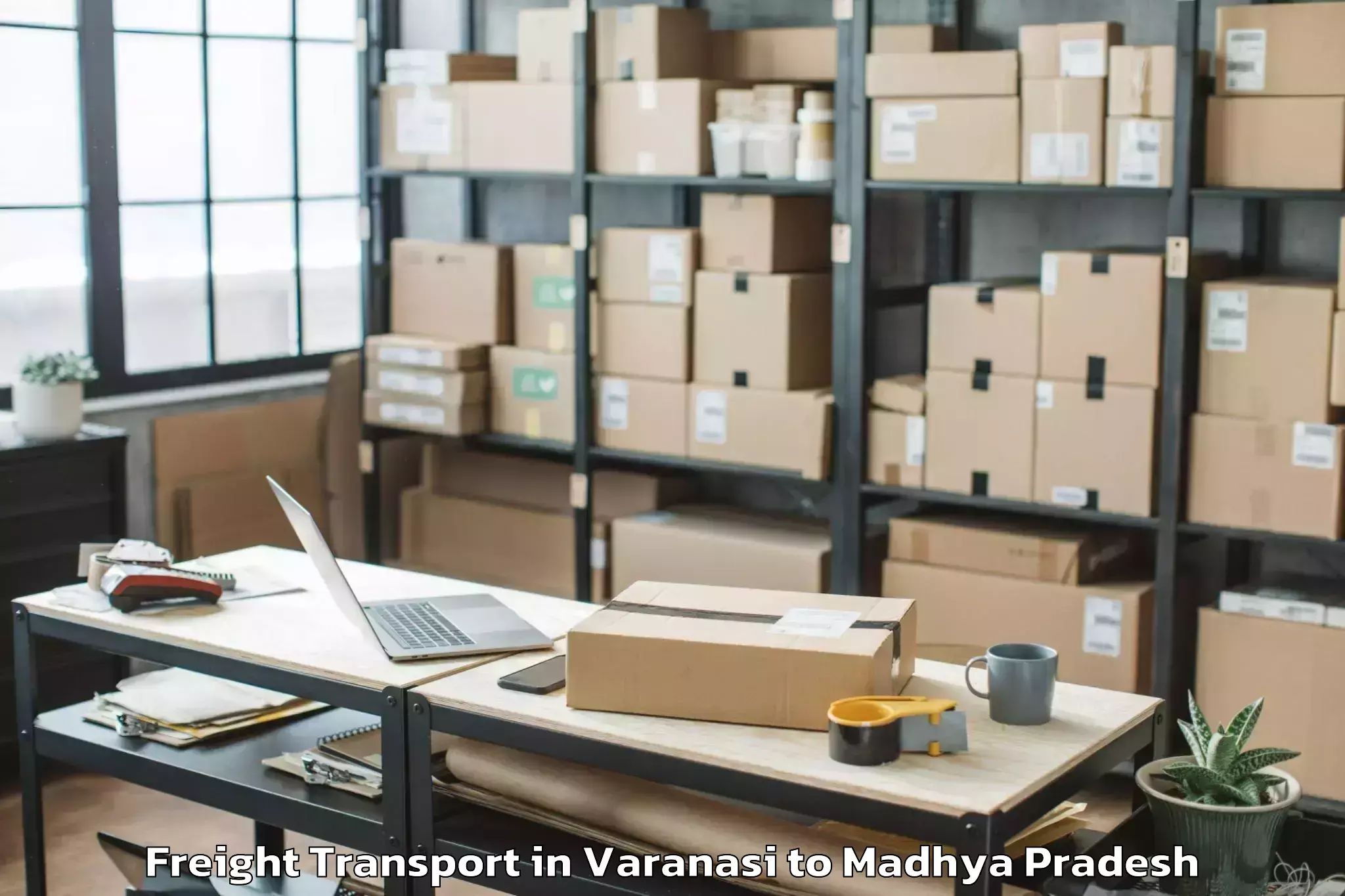 Quality Varanasi to Narwar Freight Transport